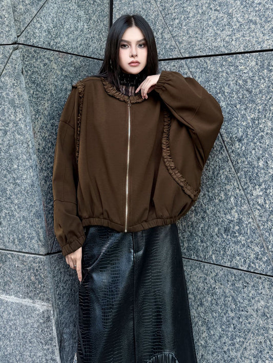 フリルジップアップジャケット