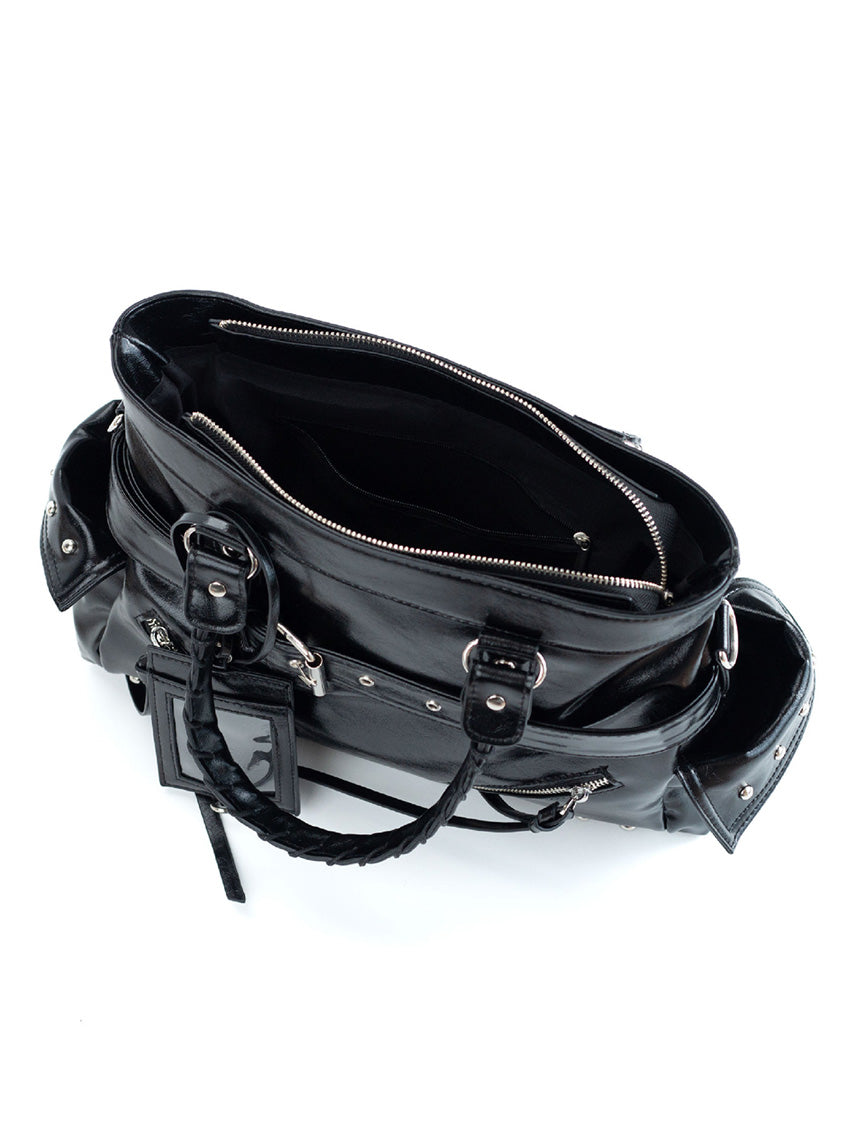 ベルトデザインショルダートートバッグ