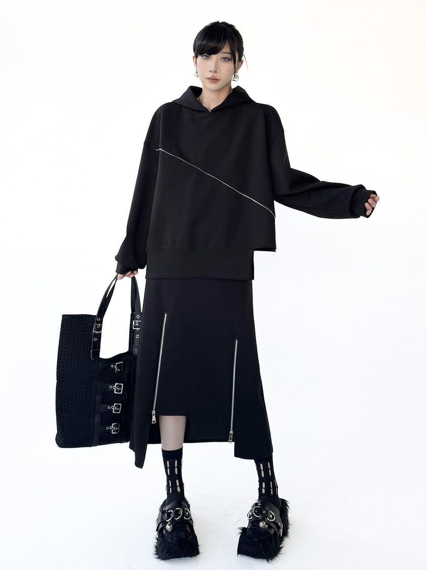 ダイアゴナルジップフーディー＆ジップスリットスカートシリーズ