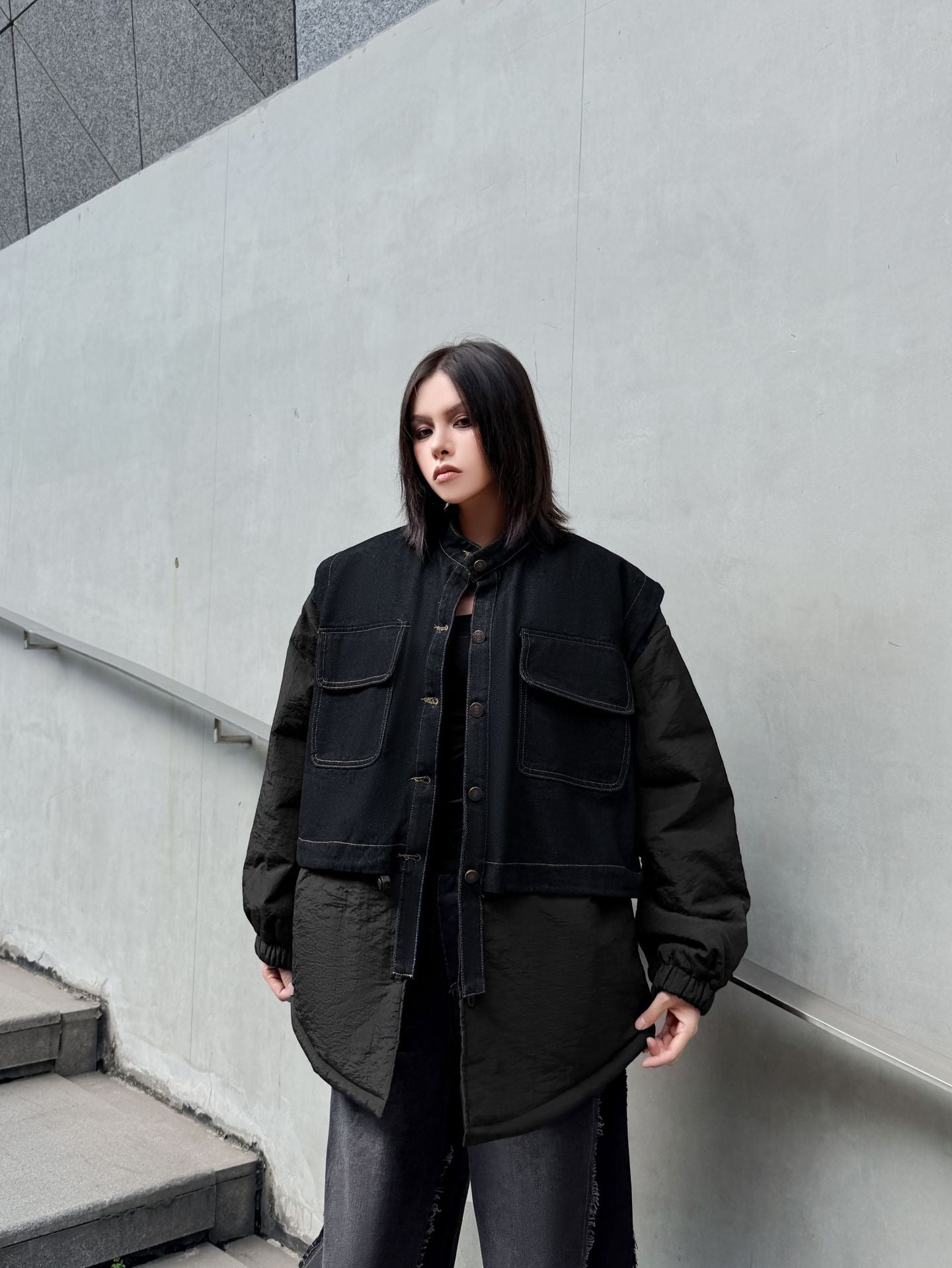 デニムミックスオーバージャケット