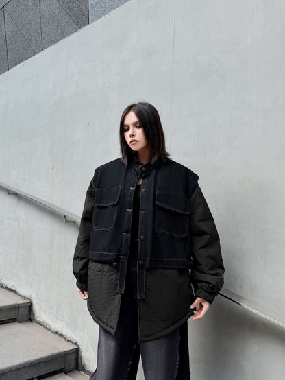 デニムミックスオーバージャケット