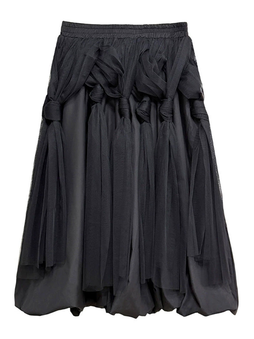 Mesh stitch top and skirt
