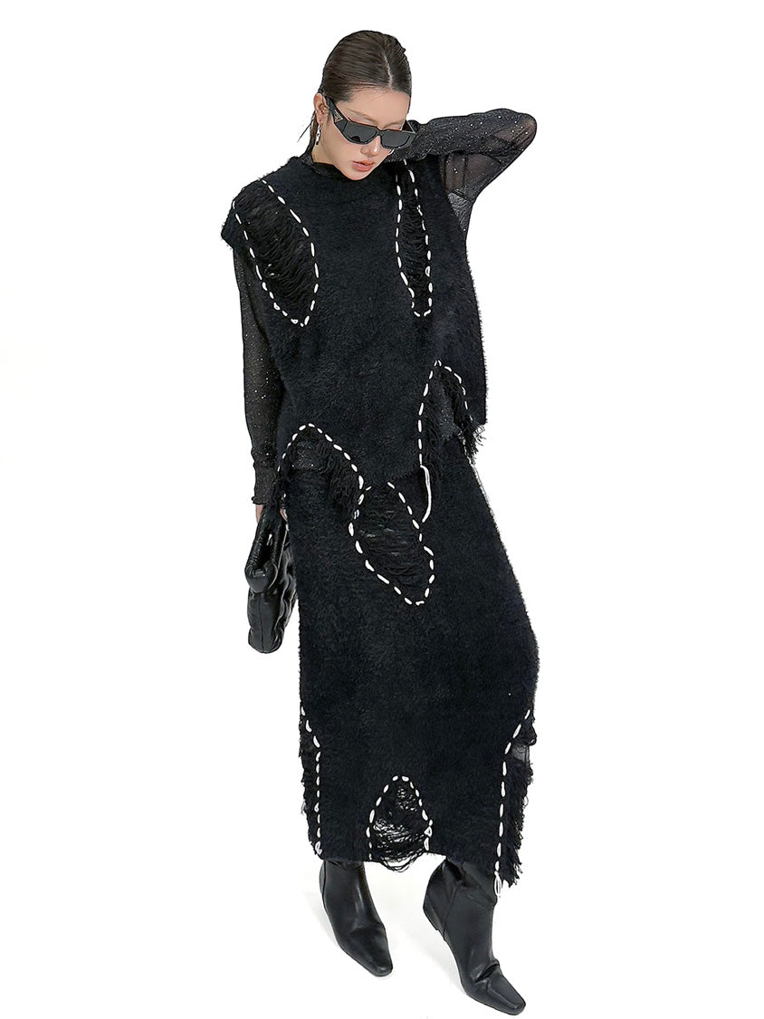 フローティングテクスチャトップ＆スカート