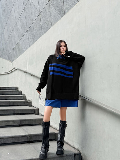 ニットレイヤードシャツドレス