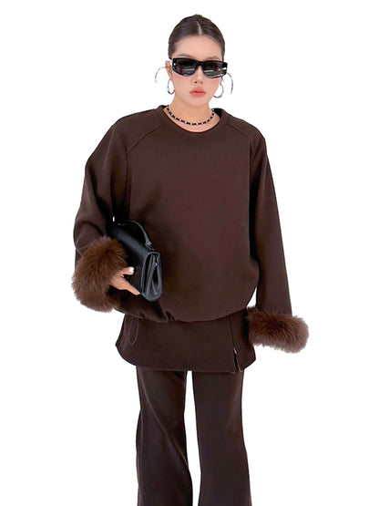 Mesh stitch top and skirt