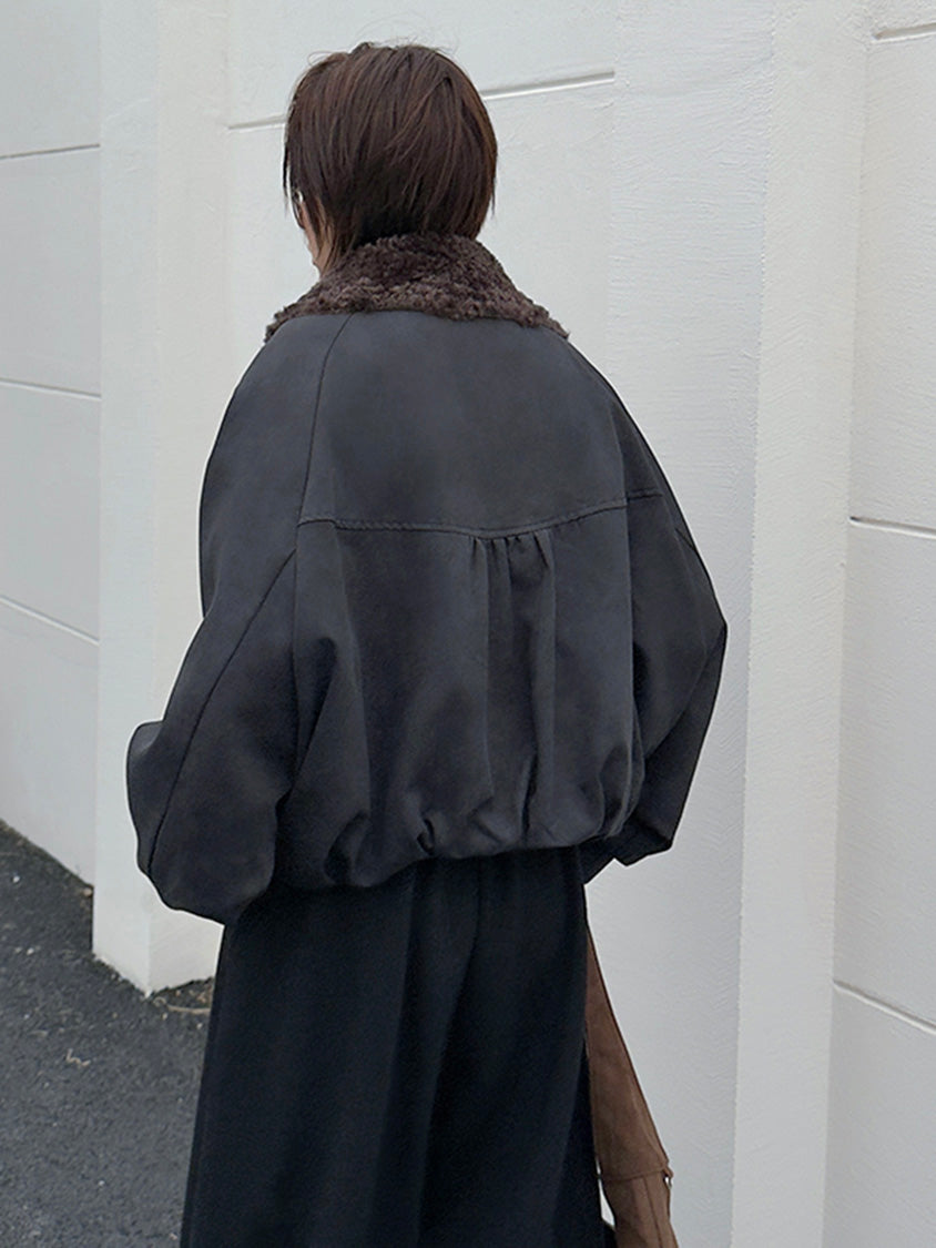 ボアカラージャケット