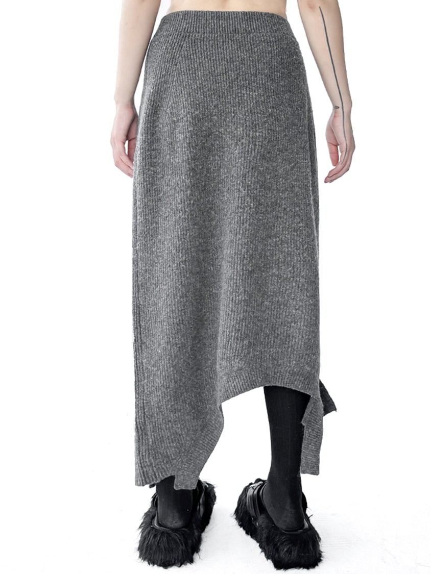 アーチカットニットトップ＆スカート