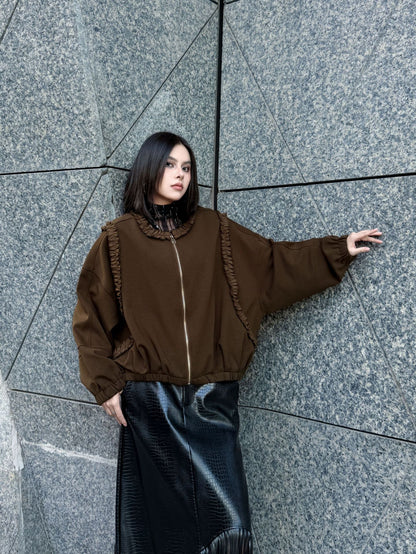 フリルジップアップジャケット