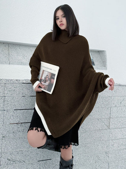 ハイネックケープニットトップ