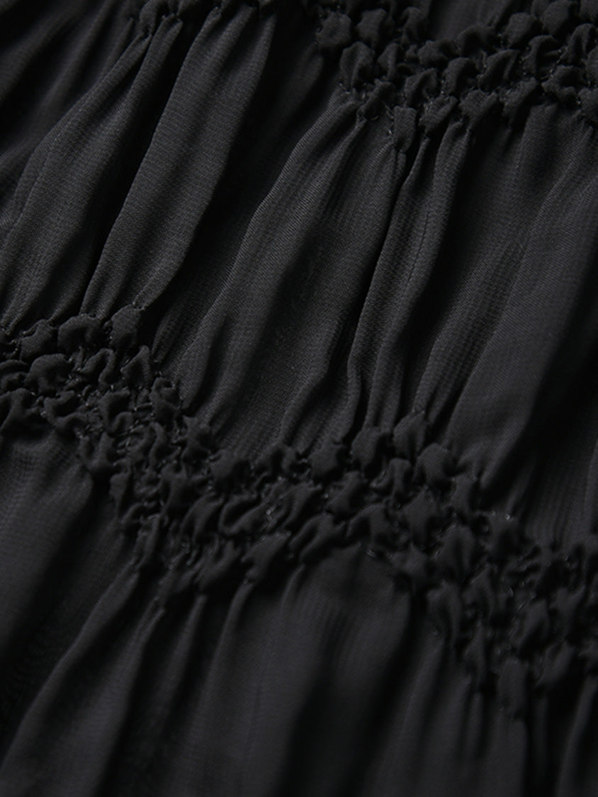 Mesh stitch top and skirt