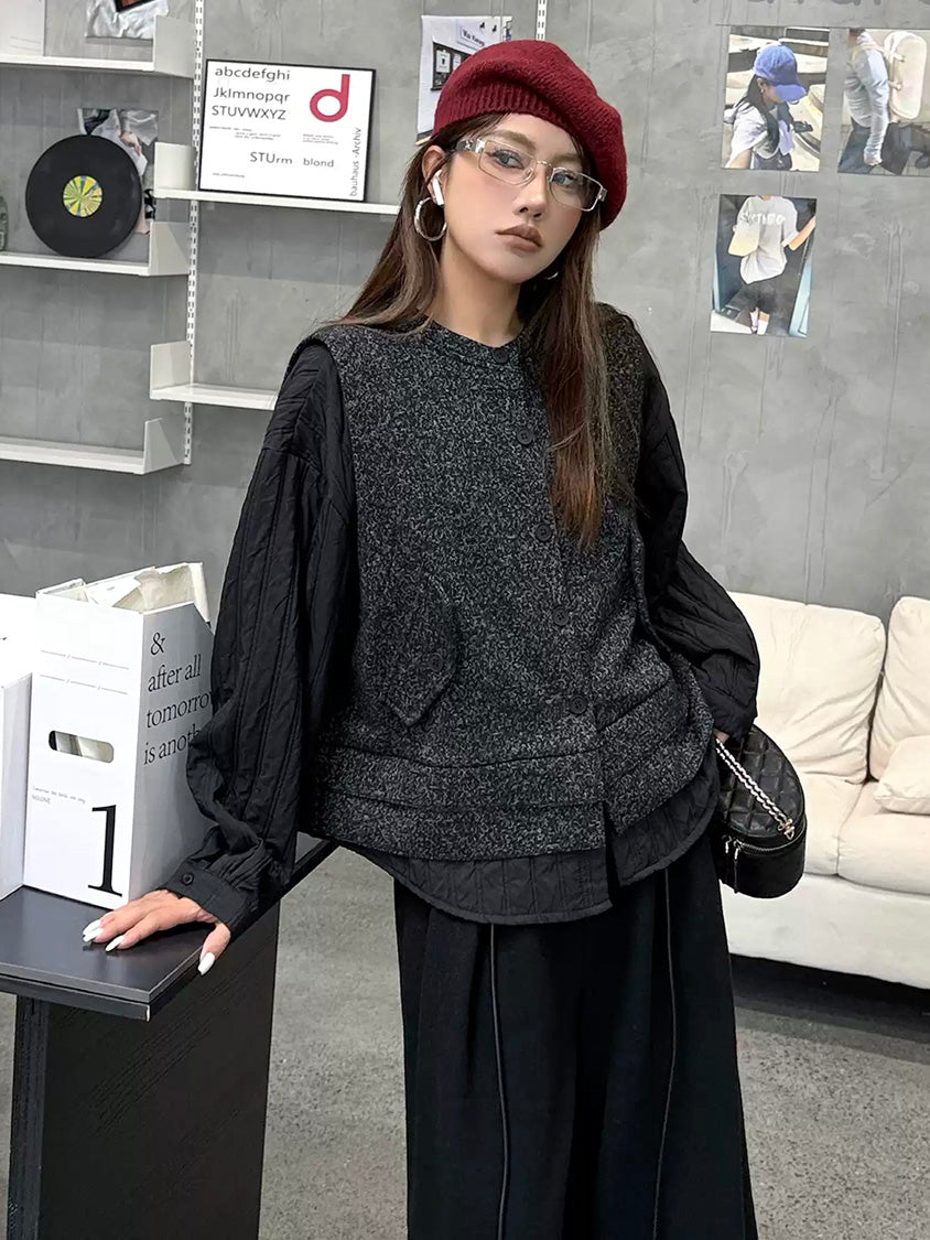 ミックステクスチャープレーントップ