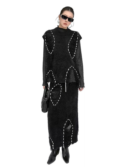 フローティングテクスチャトップ＆スカート