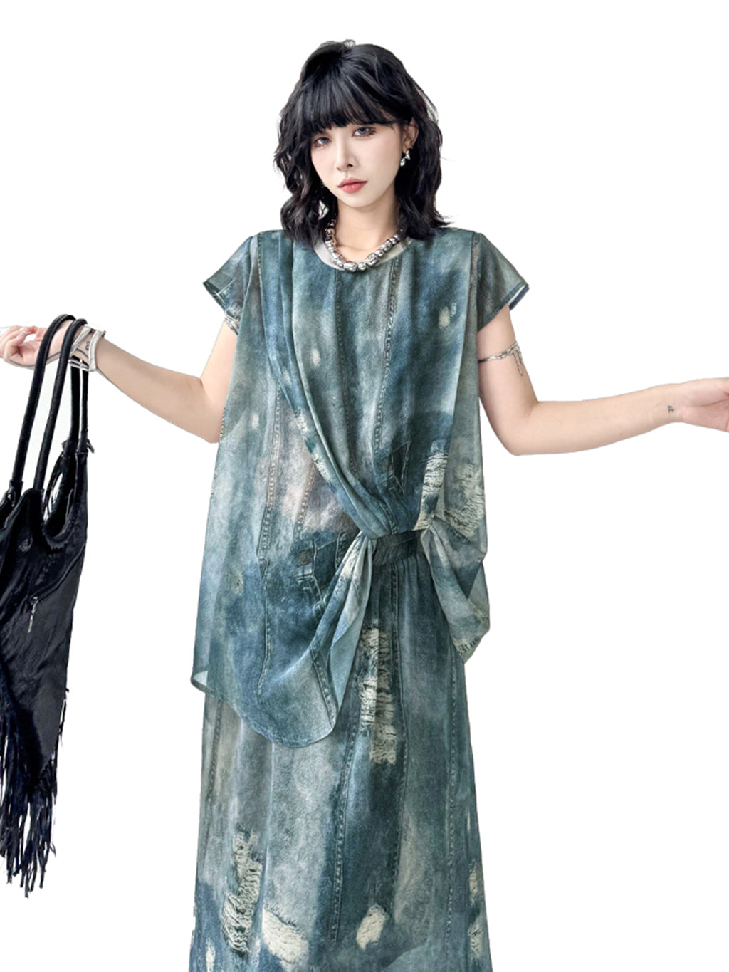 Floating Tie-Dye Top &amp; Skirt 