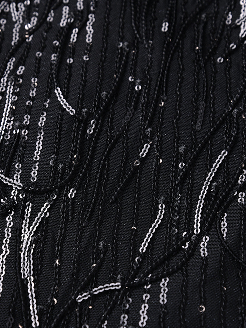 グリッターフリンジラップベスト