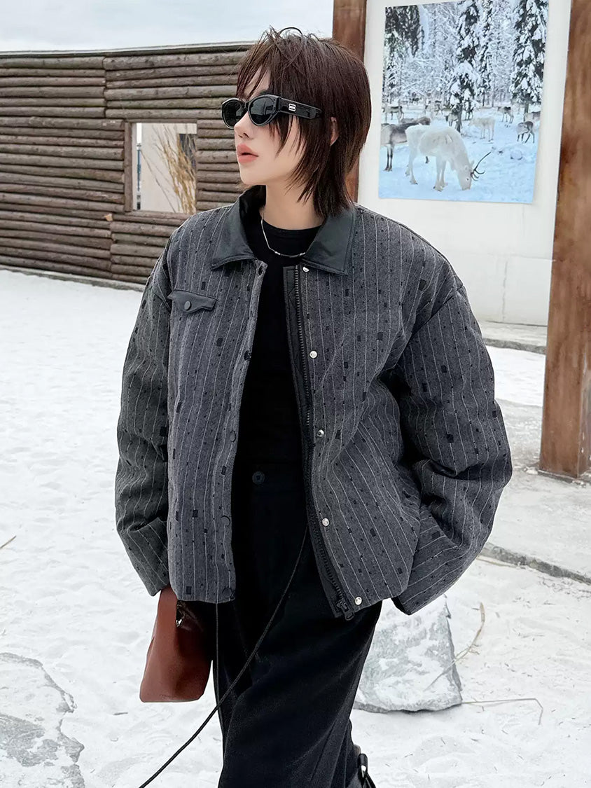 ストライプキルトジャケット