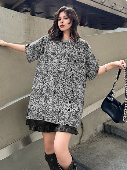 Mesh stitch top and skirt