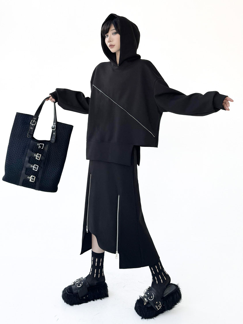 ダイアゴナルジップフーディー＆ジップスリットスカートシリーズ