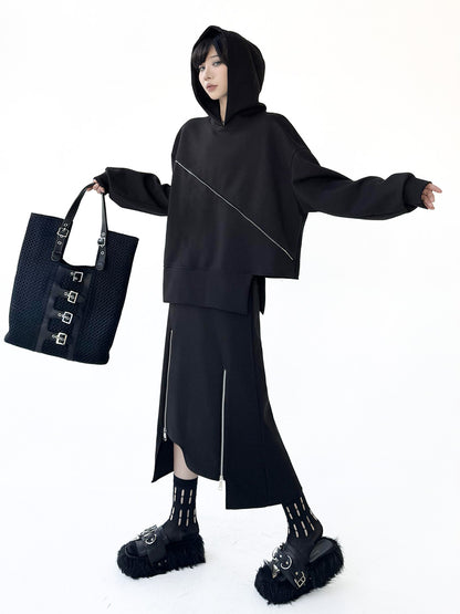 ダイアゴナルジップフーディー＆ジップスリットスカートシリーズ