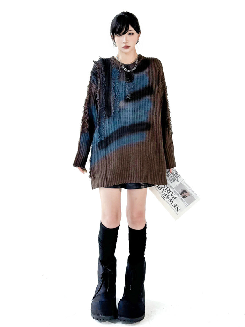 Mesh stitch top and skirt