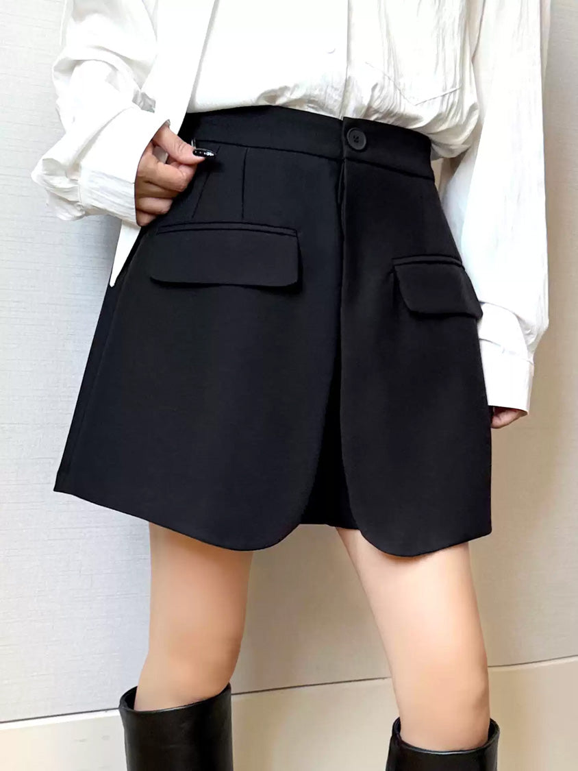 フラップポケットストラクチャーハーフパンツ
