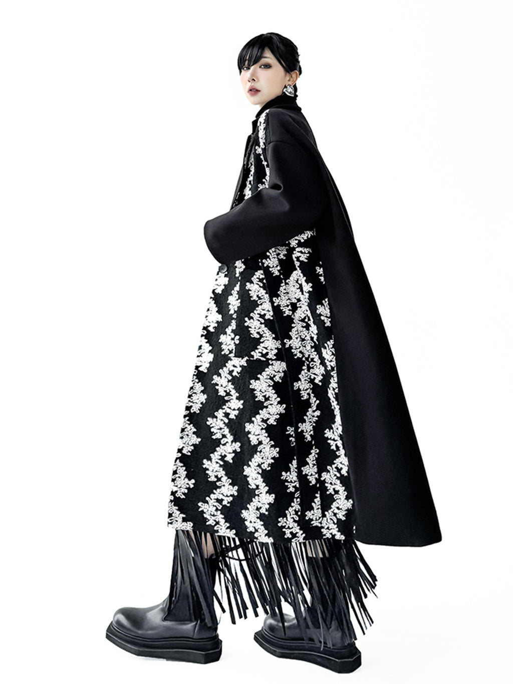 フローラルコントラストコート