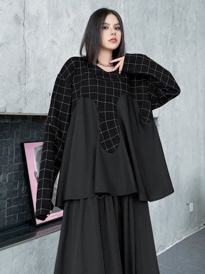 グリッドコンビネーショントップス