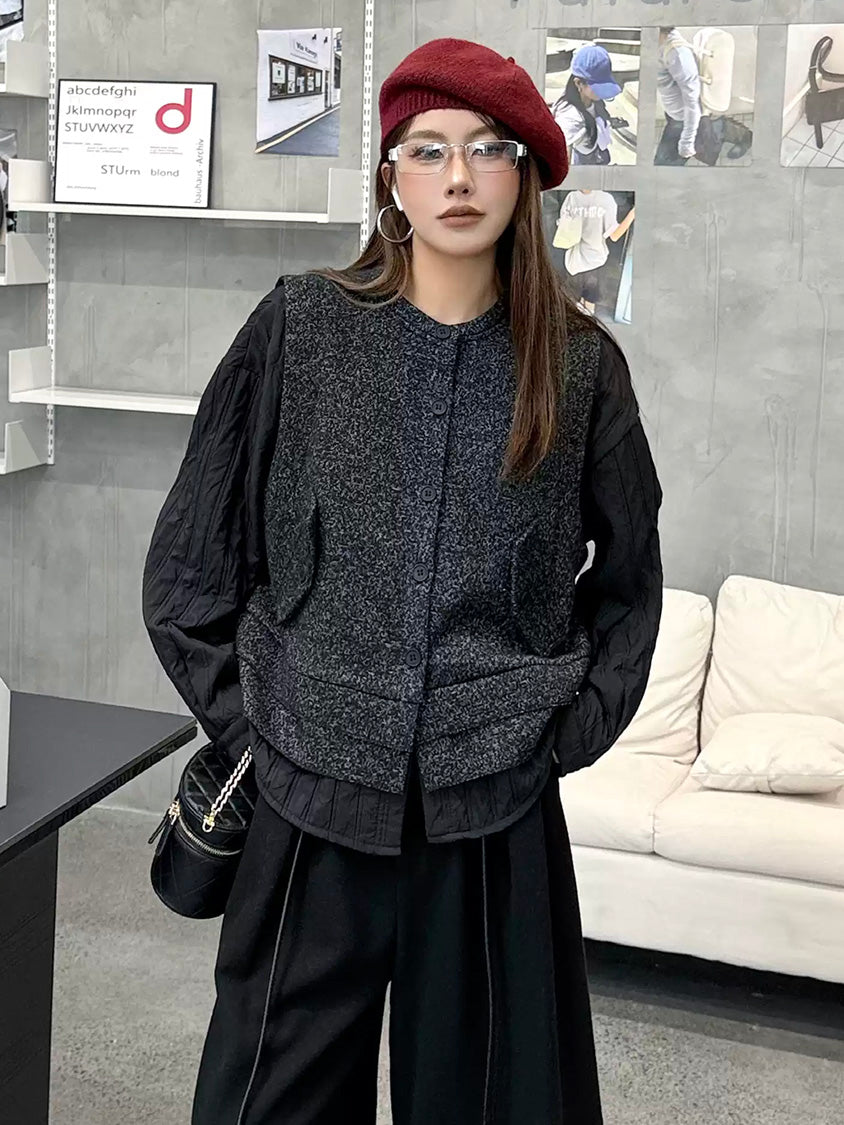 ミックステクスチャープレーントップ