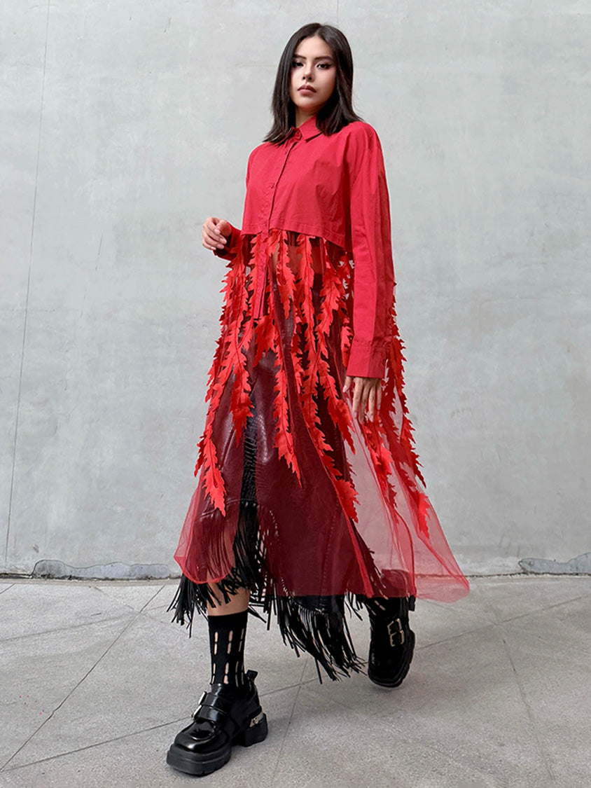 リーフテクスチャードレス