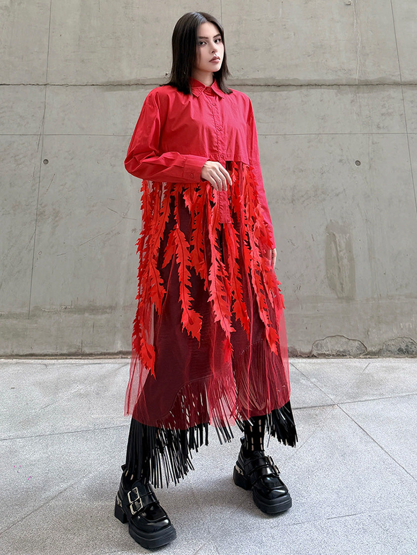 リーフテクスチャードレス