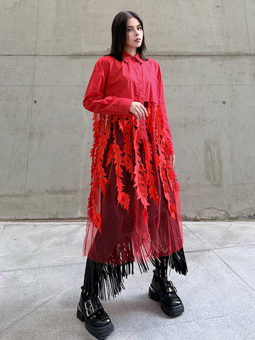 リーフテクスチャードレス