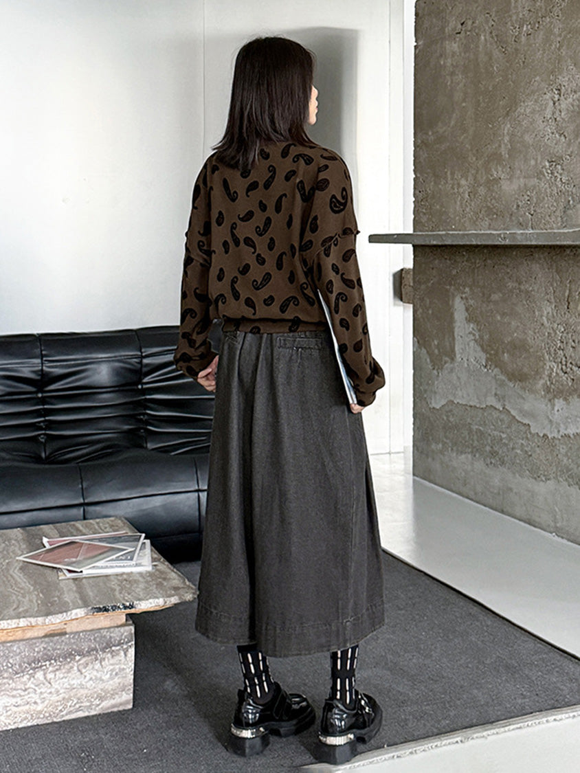 Mesh stitch top and skirt