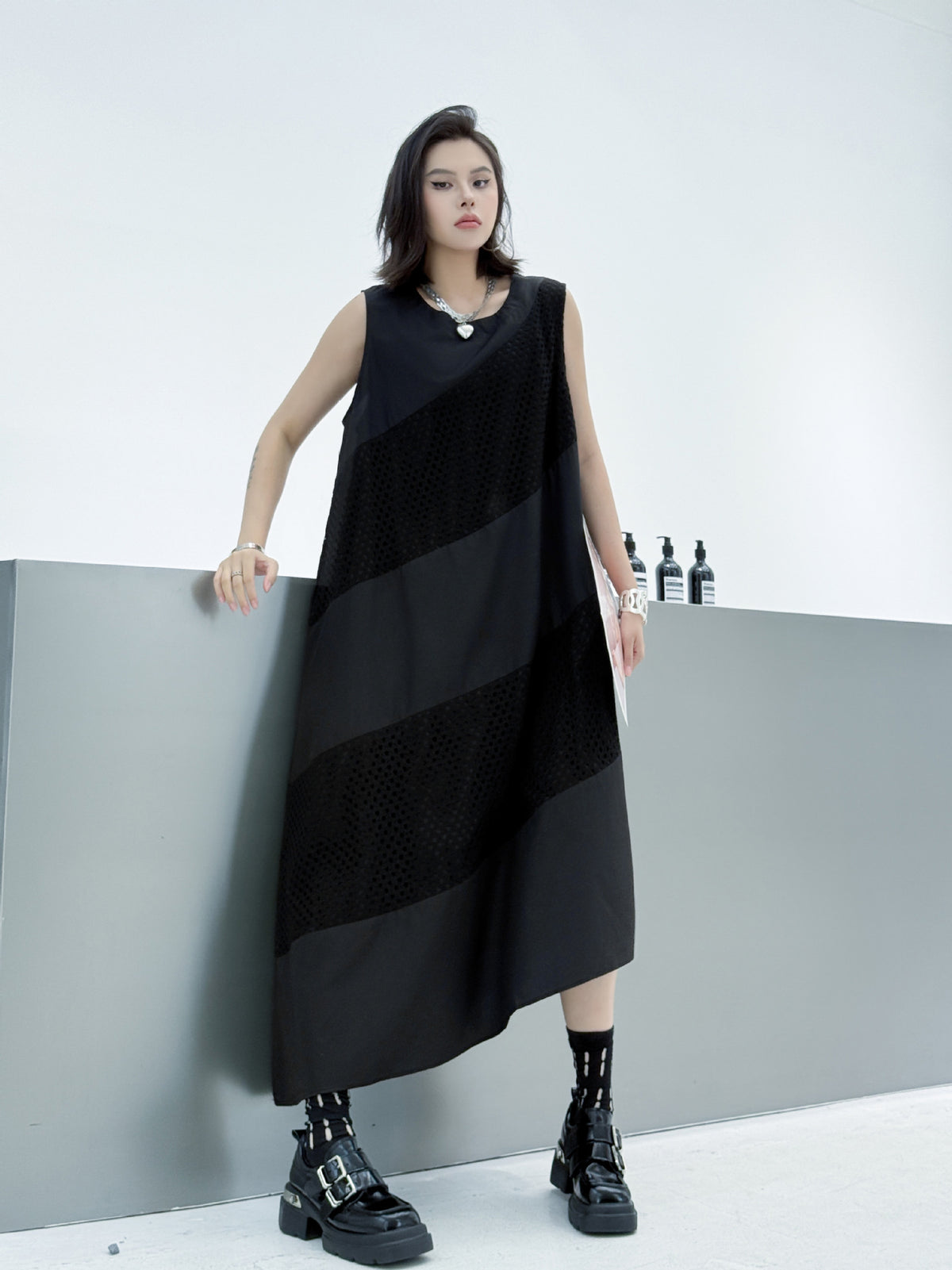 panel cut dress 