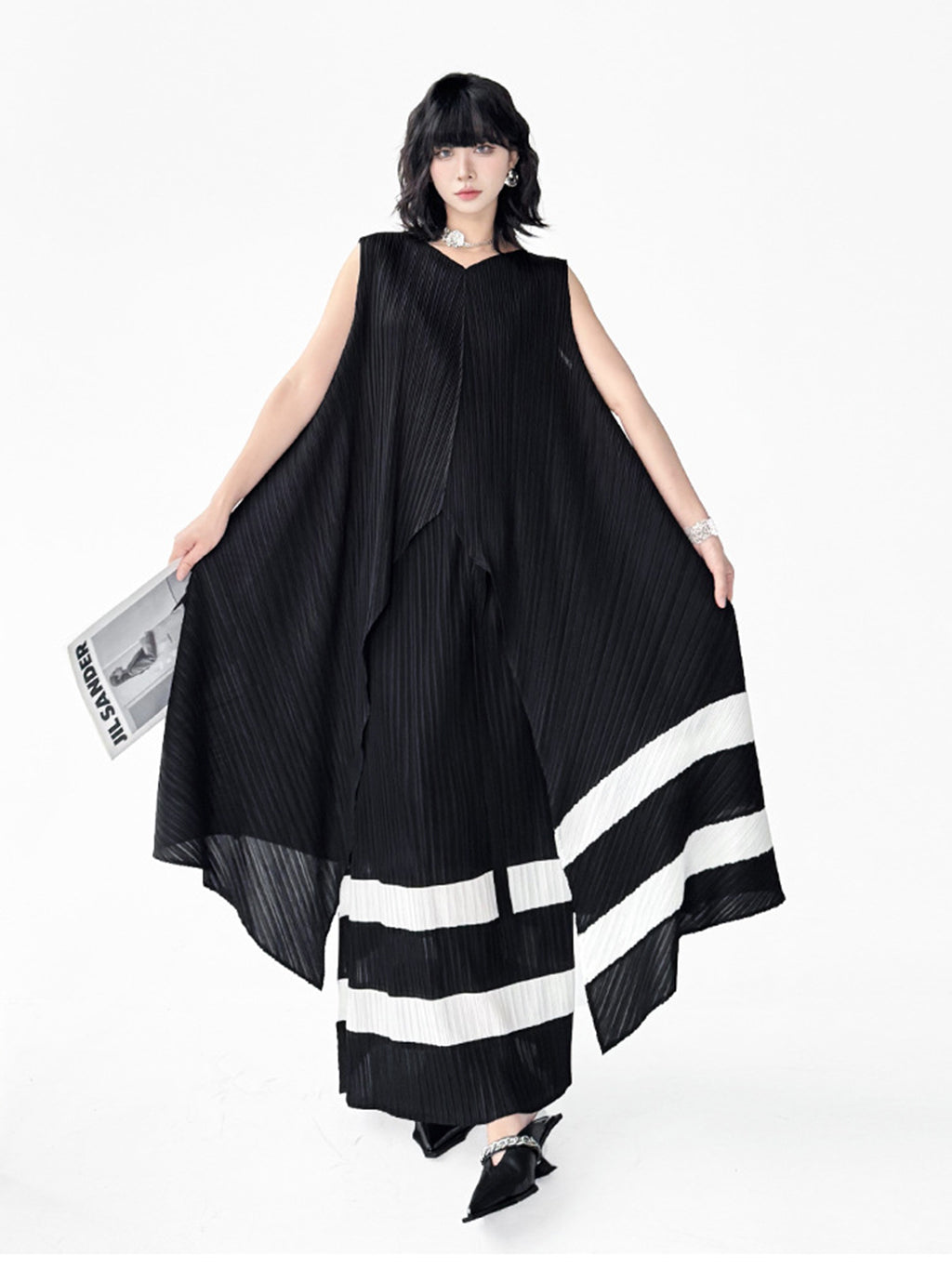Two-tone pleat set series 
