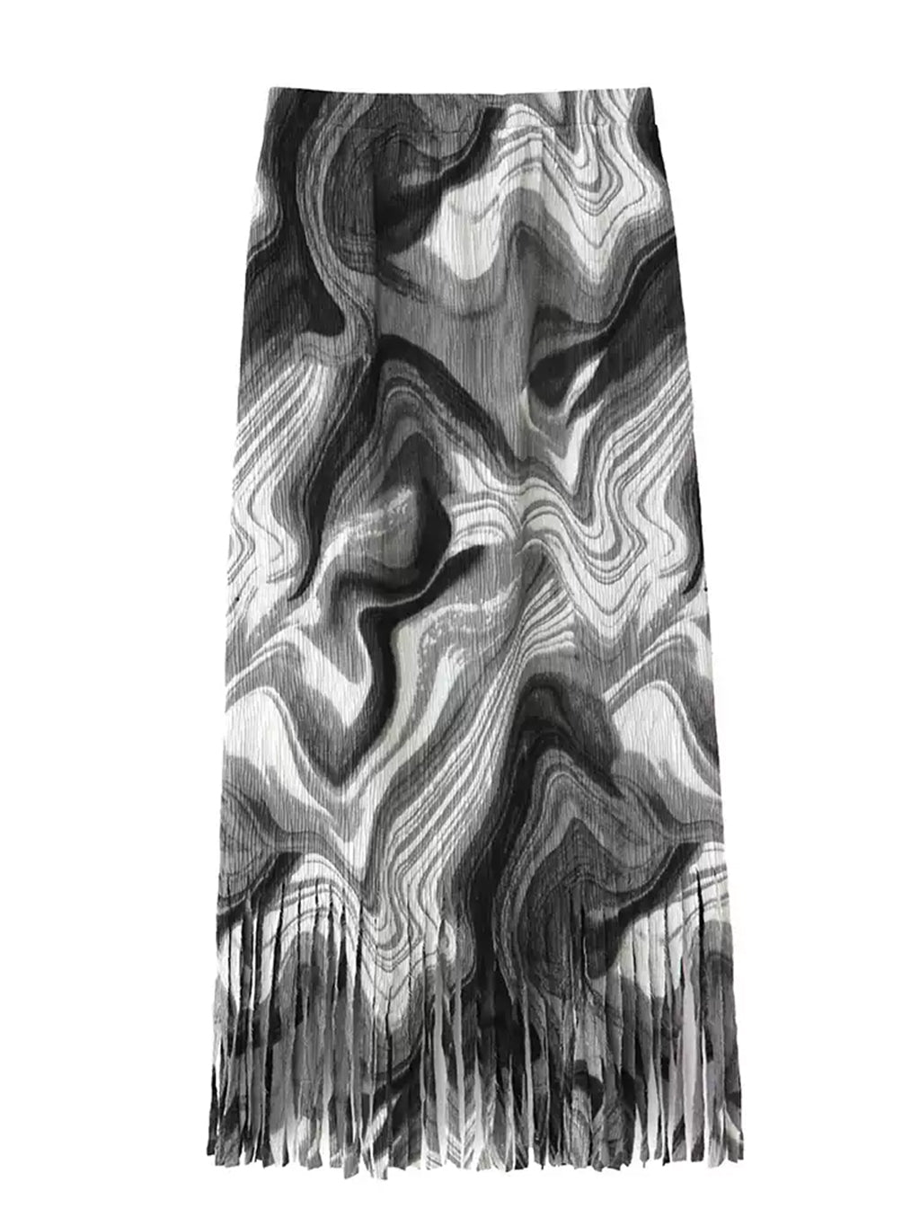 Fringe Marble Skirt 