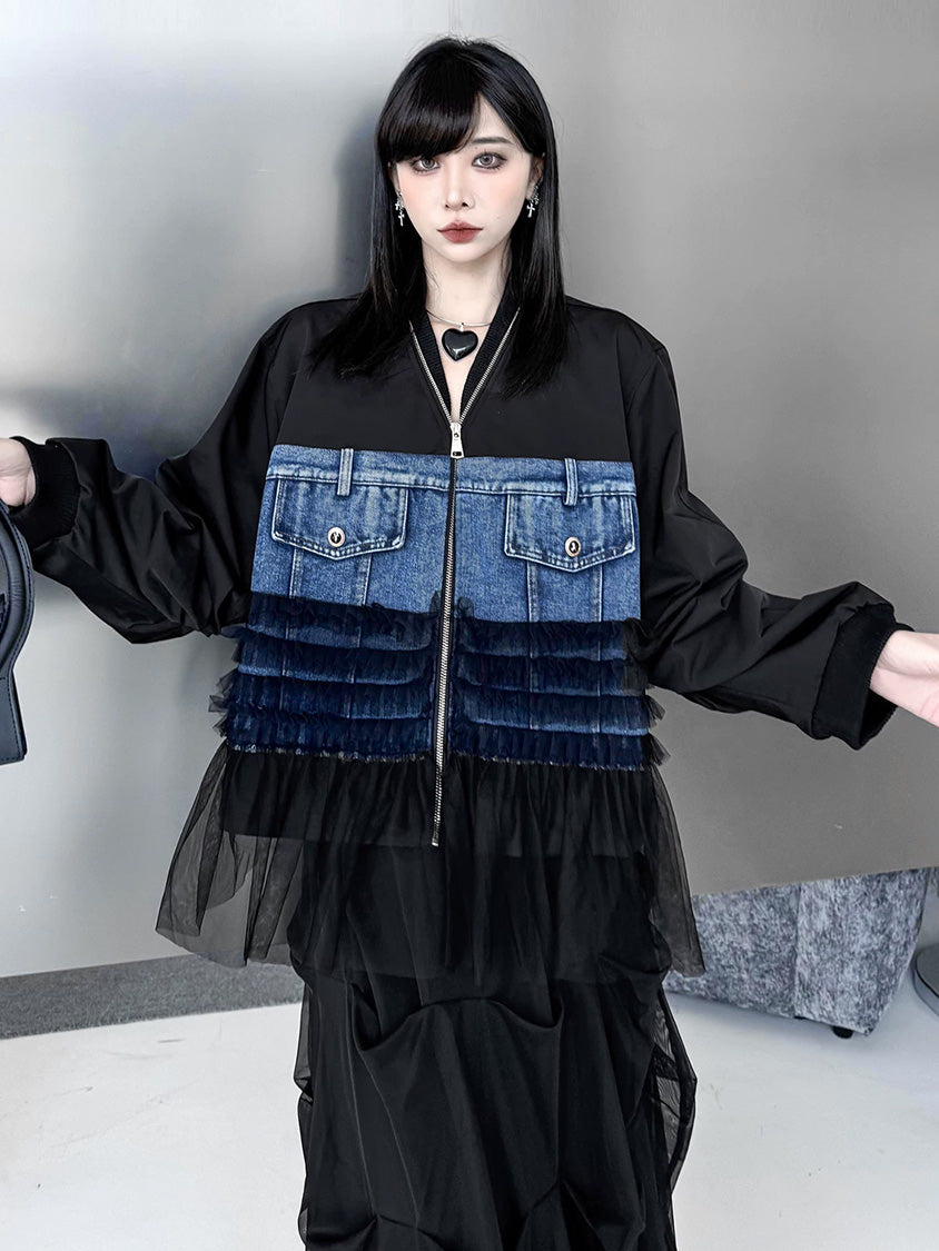 Mesh stitch top and skirt