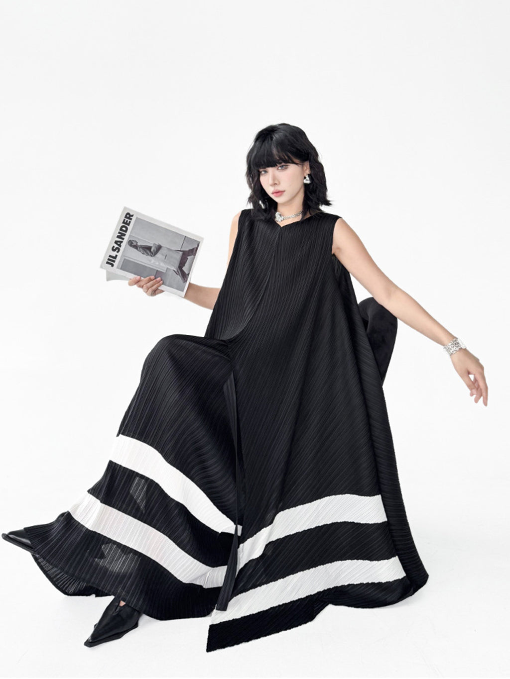 Two-tone pleat set series 