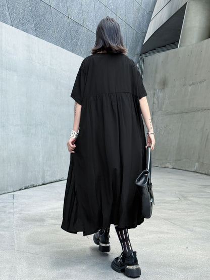 Front layered draped dress 