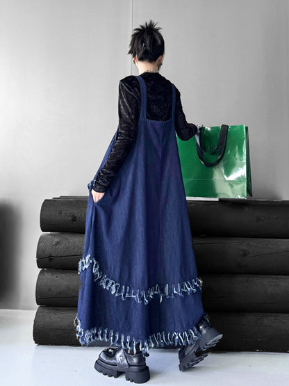 Scarf tie blouse and denim pants series 