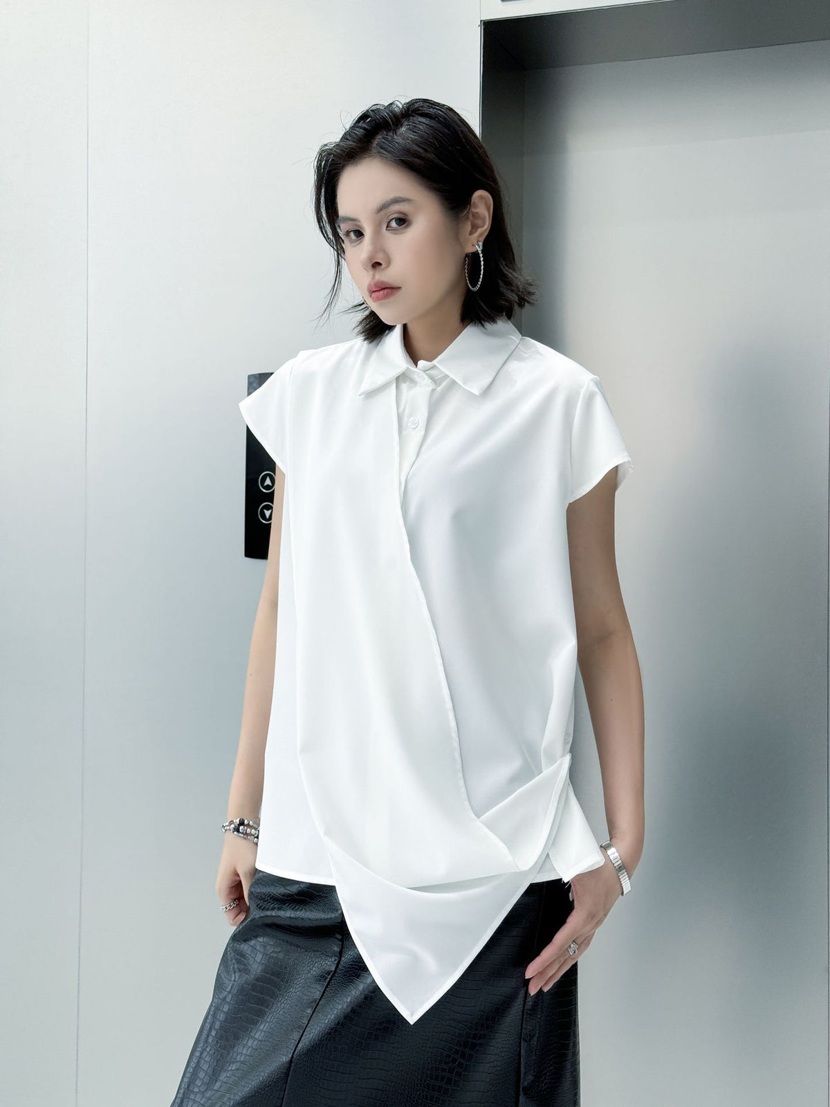 drape sleeve shirt