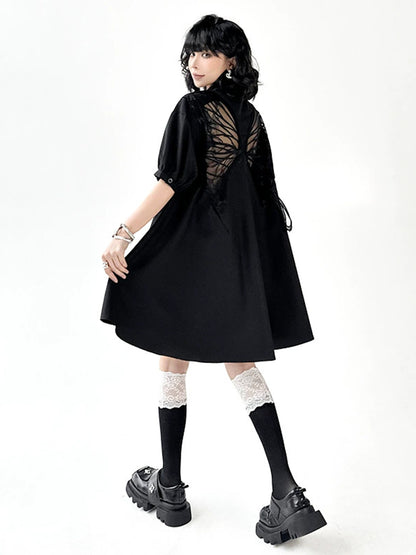 Butterfly Sheer Back Dress