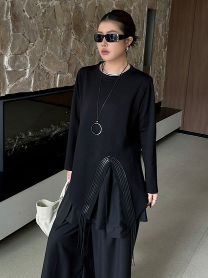 Mesh stitch top and skirt