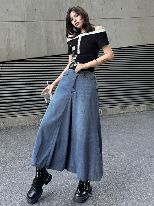 オフショルロゴデニムフレアシリーズ