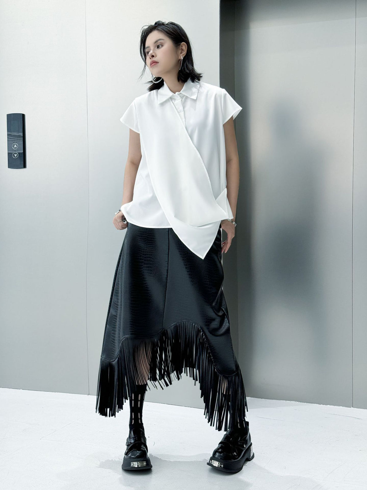 drape sleeve shirt