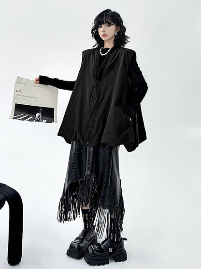 Scarf tie blouse and denim pants series 
