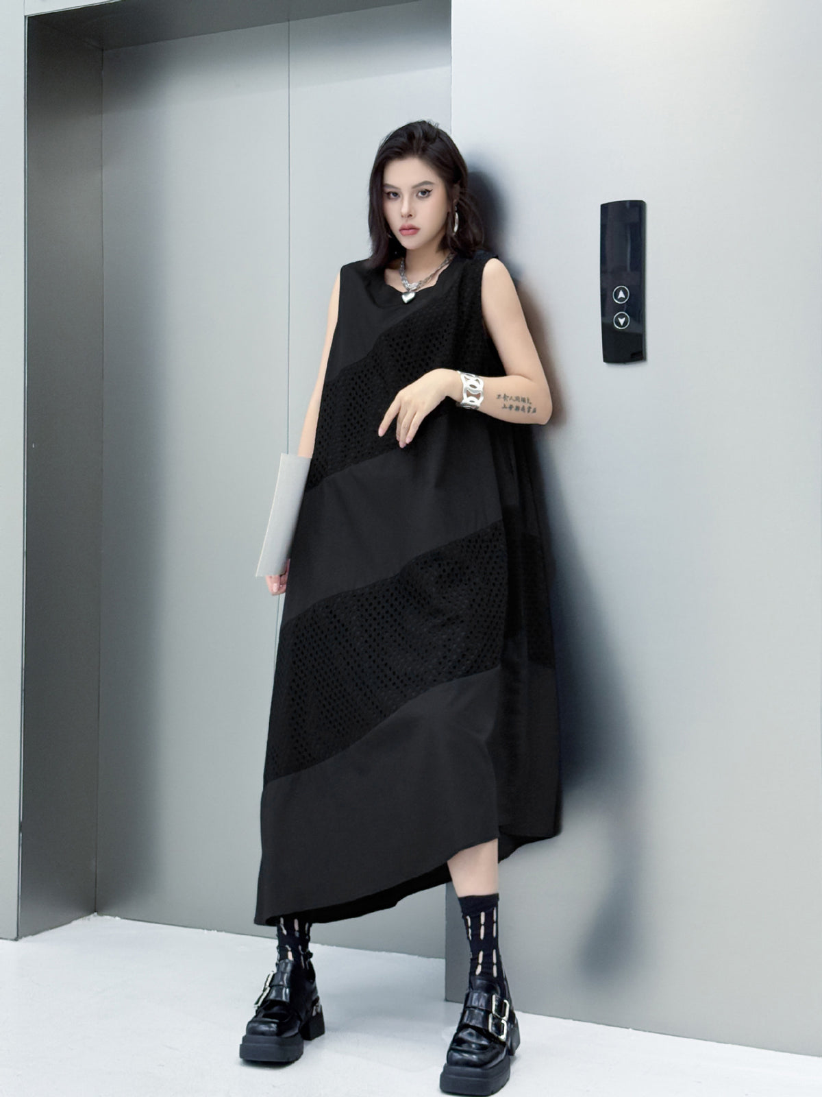 panel cut dress 