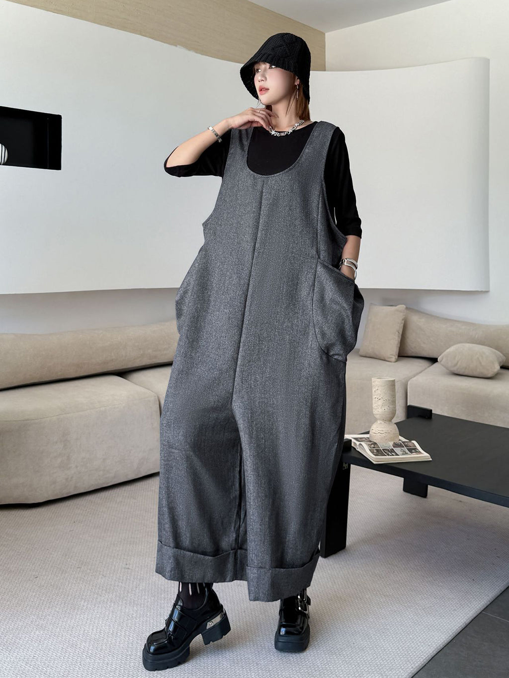 Structured Pocket Jumpsuit 