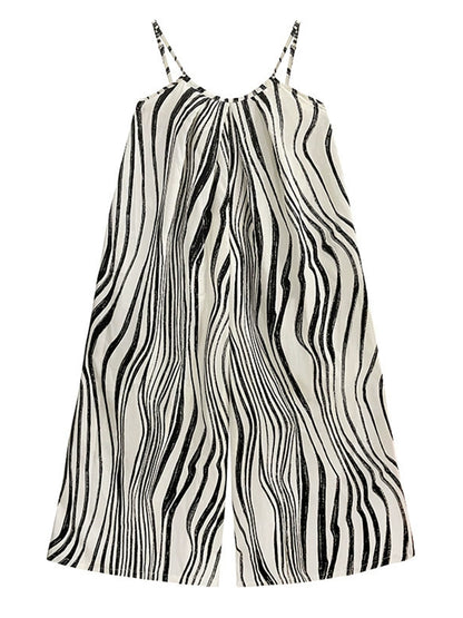 Striped Flow Overalls