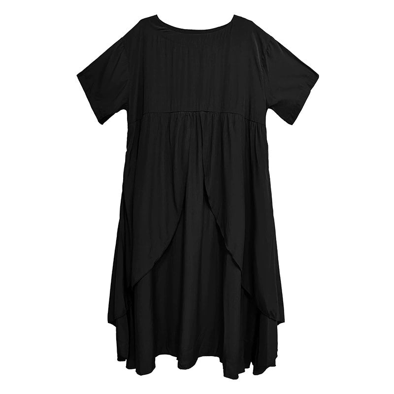 Front layered draped dress 