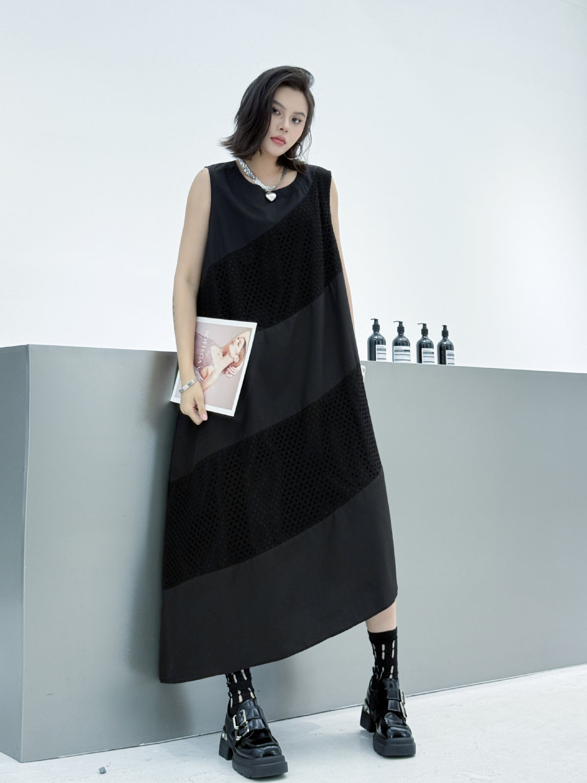 panel cut dress 