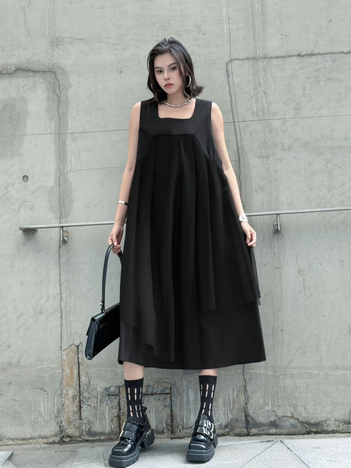 Black tulle layered dress 